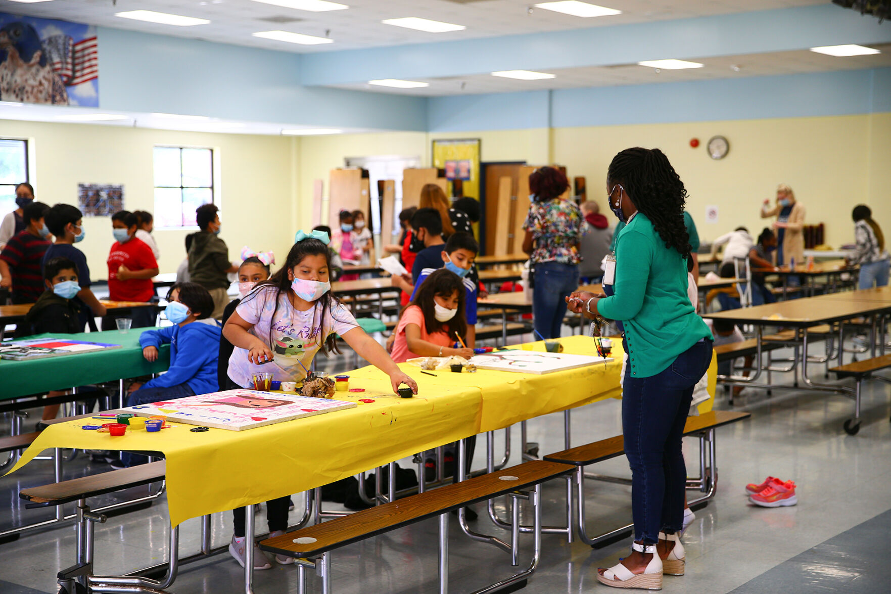 Fannin Elementary Ceiling Tile Painting